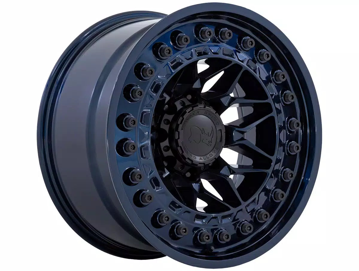 Rin 17x9 6x139 Alpha Azul Marino con Negro offset -12 (Autana, 4runner 5ta, FJ) Black Rhino