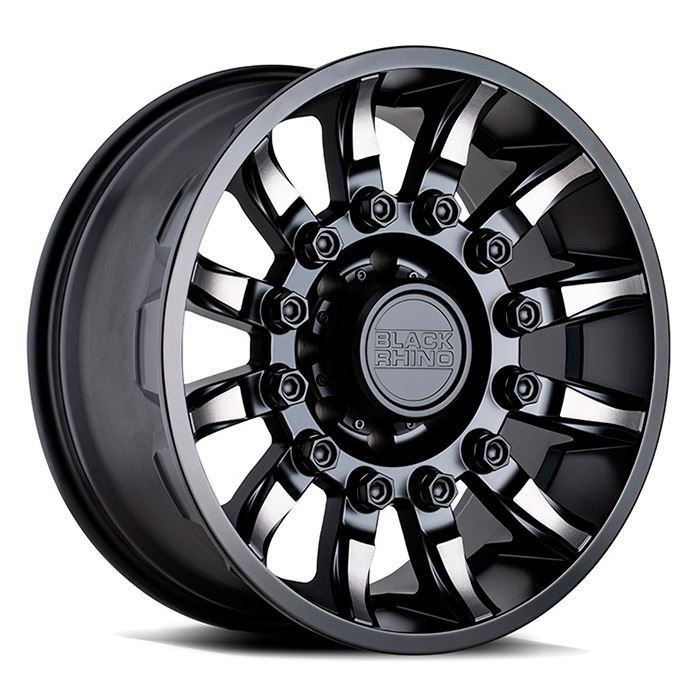 Rin 20x9 5x150 Mission Matte Black con Machine tinted spokes Offset +12 (Tundra y Roraima) Black Rhino
