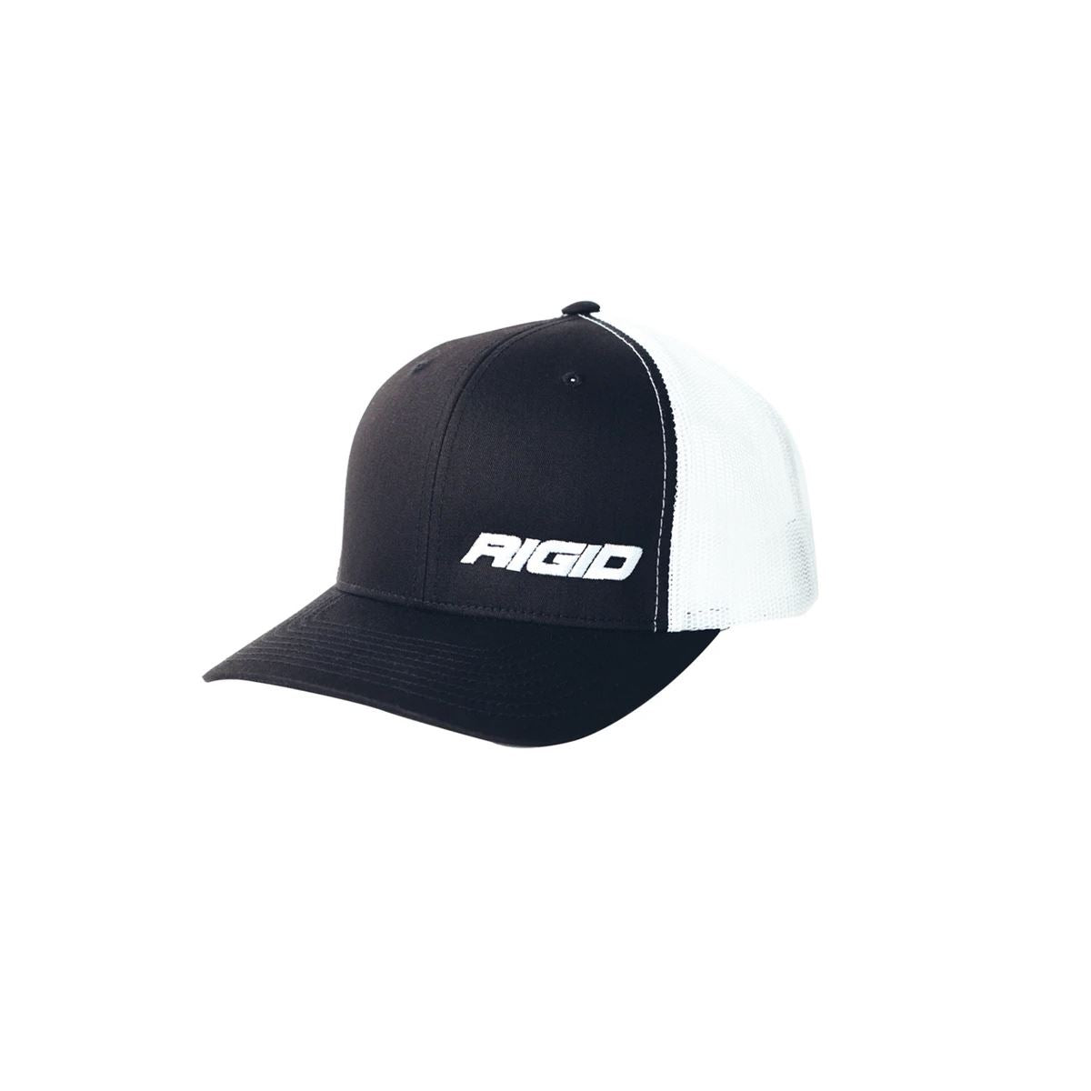 Gorra Rigid Negra y Malla Blanca con ajuste de broche plástico