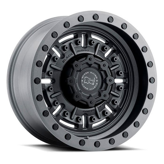 Rin 17x8.5 6x139 Abrams Offset -18 Gunmetal Black Rhino