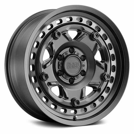 Rin 17x8.5 6x139 Grange Matte Black Offset -18 Black Rhino