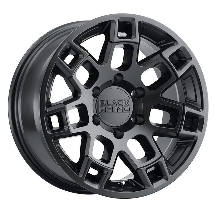 Rin 17x8.5 6x139 Ridge Matte Black Offset -18 Black Rhino