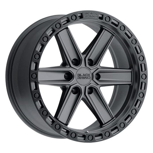 Rin 17x9 6x139 Henderson Gray with Black Lip Offset -12 Black Rhino