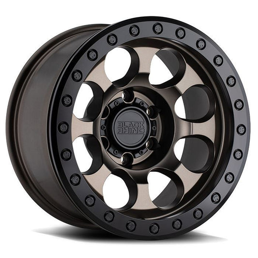 Rin 17x9 6x139 Riot Offset -18 Bronce Mate con Negro Black Rhino