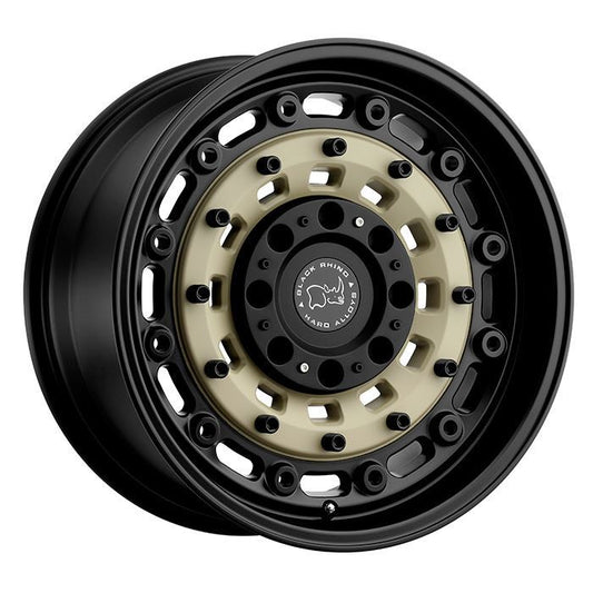 Rin 17x9.5 6x139/135 Arsenal Negro con Beige Offset -18 (Autana y 4runner 5ta) Black Rhino