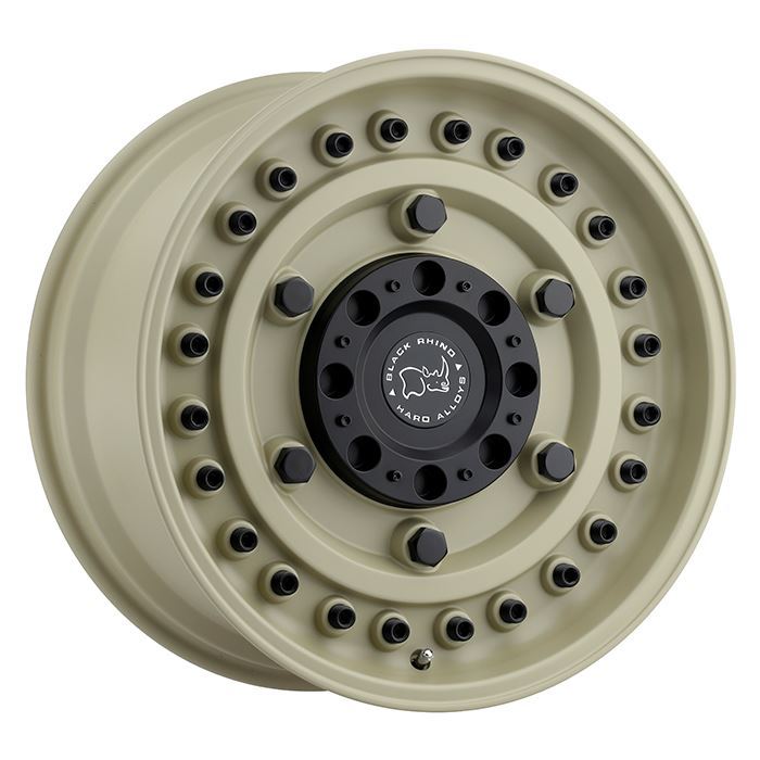 Rin 17x9.5 6x139 Armory Beige Offset +6 Black Rhino