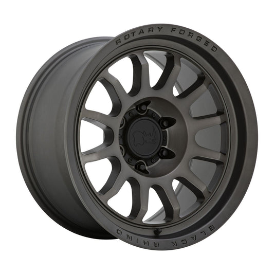 Rin 17x9.5 6x139 Rapid Matte Gray offset -18 Black Rhino (Autana y 4runner) Flowformed