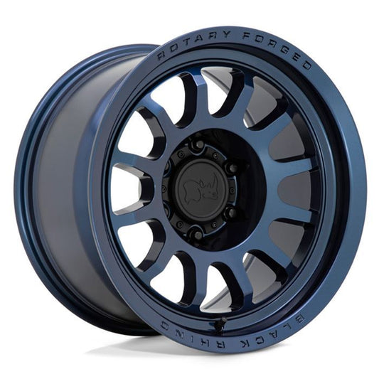 Rin 17x9.5 6x139 Rapid Azul Oscuro Offset -18 Black Rhino