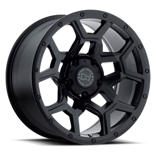 Rin 17x9.5 5x127 Overland Matte Black Offset -18 WK/WK2/Wrangler Black Rhino