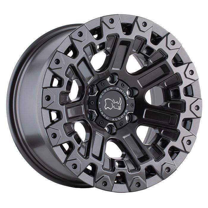 Rin 17x9.5 6x139 Ozark Gris Offset +12 Black Rhino