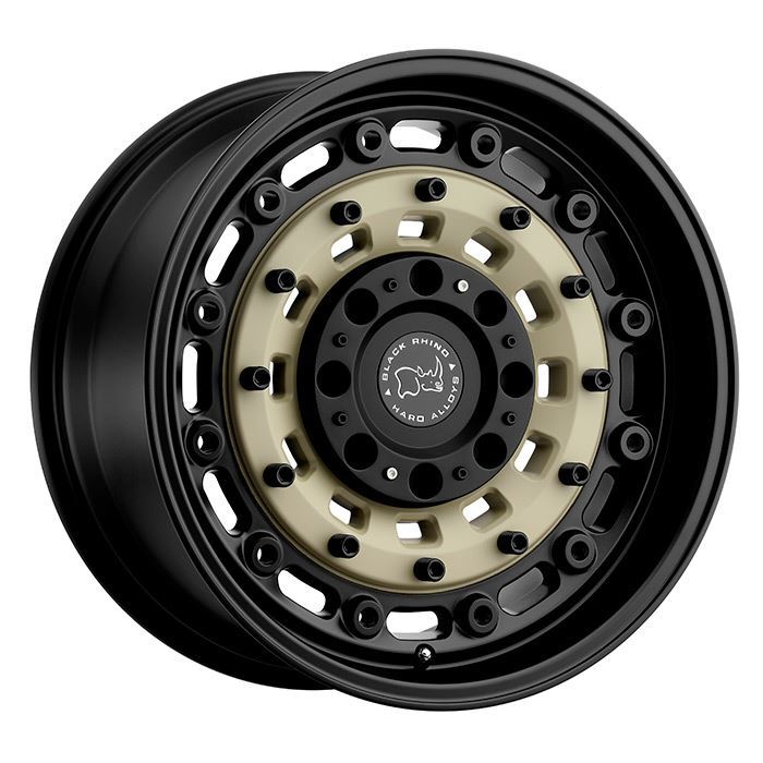 Rin 18x9.5 5x150 Arsenal Beige con Negro Offset +12 (Machito/Tundra/Roraima) Black Rhino