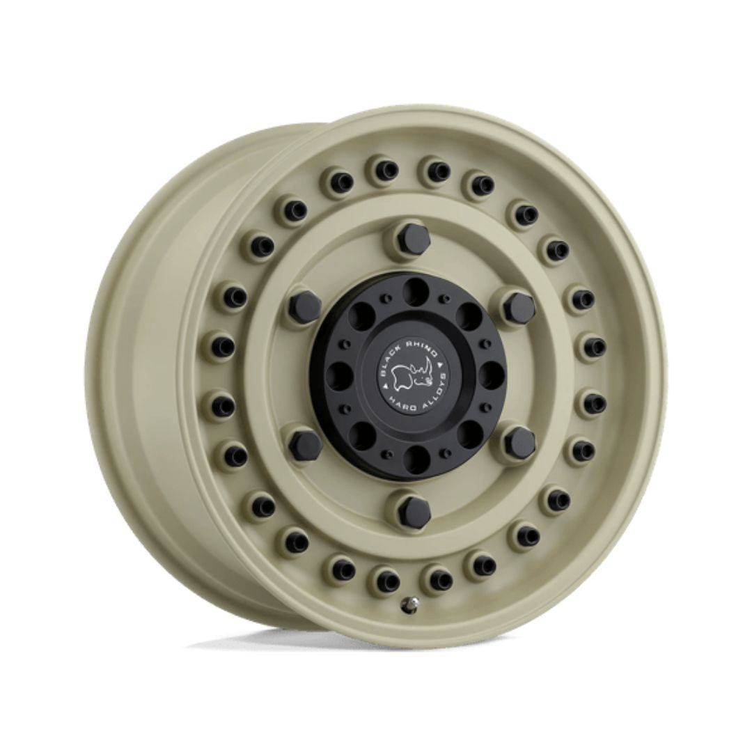 Rin 18x9.5 5x150 Armory Beige +6 Offset Black Rhino