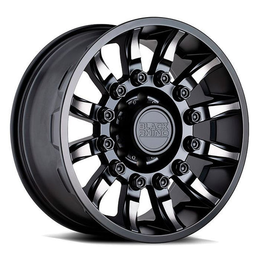Rin 20x9 5x150 Mission Matte Black con Machine tinted spokes Offset +12 (Tundra y Roraima) Black Rhino