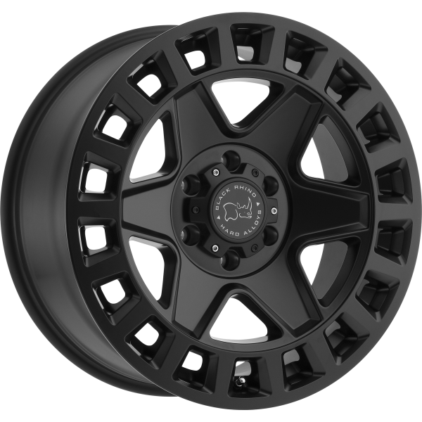 Rin 20x9.5 York 6/139.7 Offset 12 Negro Mate Black Rhino