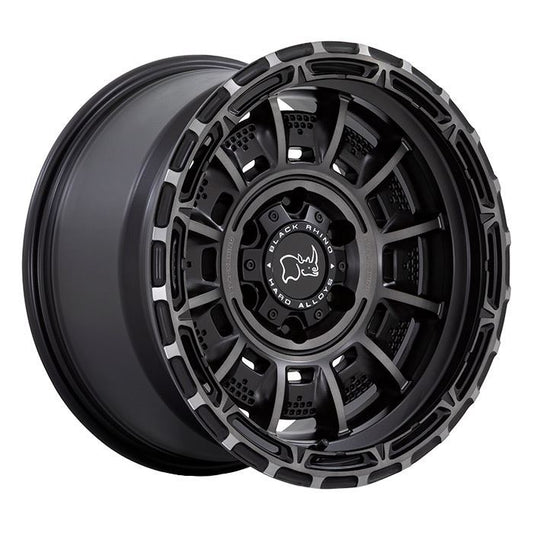 Rin 17x9 6x139 Legion Matte Black with Gray tint offset -12 Black Rhino