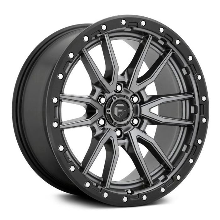 Rin 17x9 6x139 Rebel Gris Offset -12 FUEL