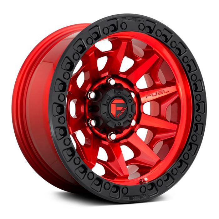 Rin 17x9 5x150 Covert Rojo con Negro Offset -12 1 PIEZA FUEL