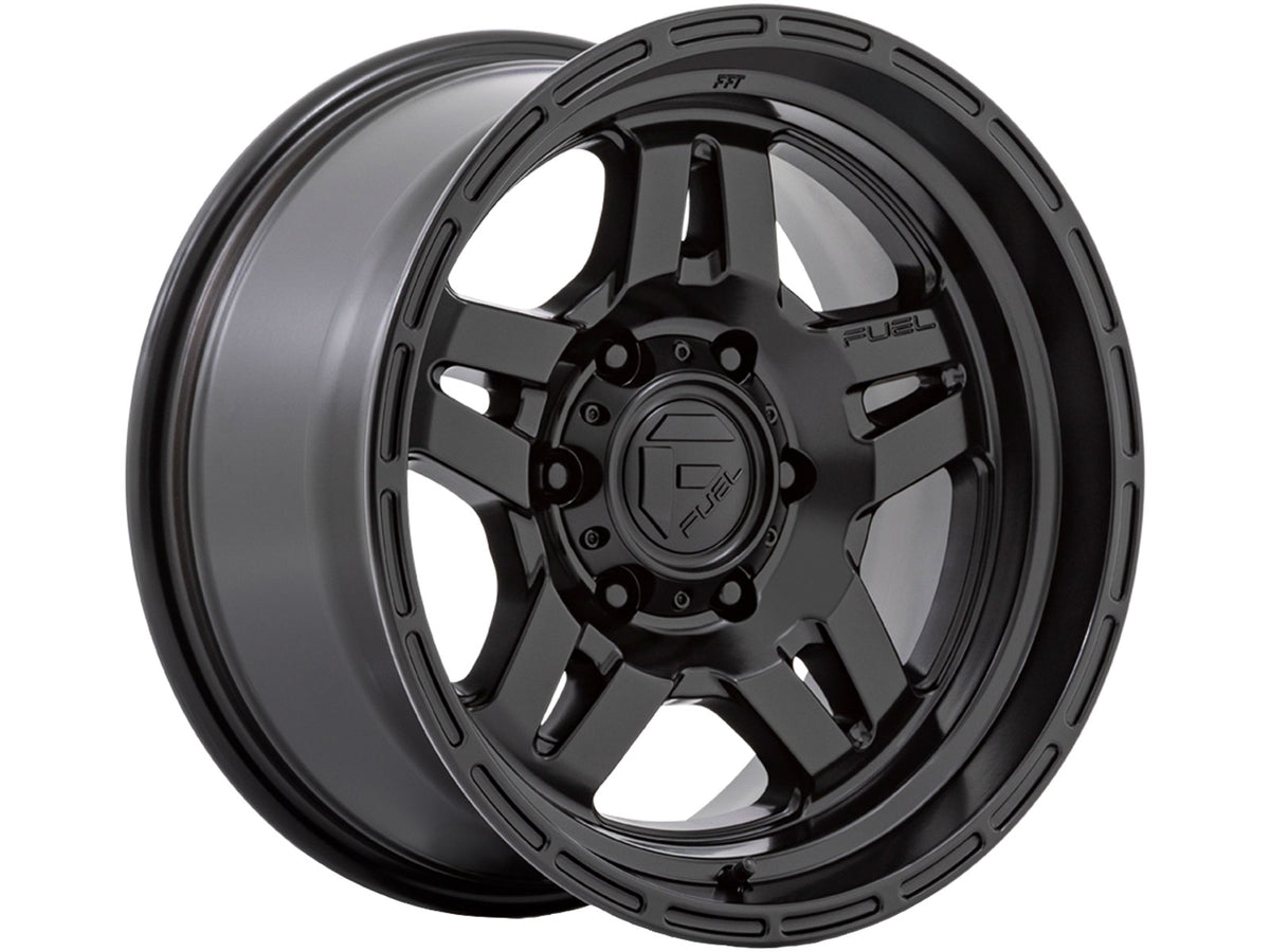 Rin 17x8.5 6x139 Oxide Mate Black Offset +1 FUEL