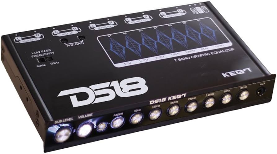 Equalizador Pre-Amplificado 7 bandas con auxiliar DS18