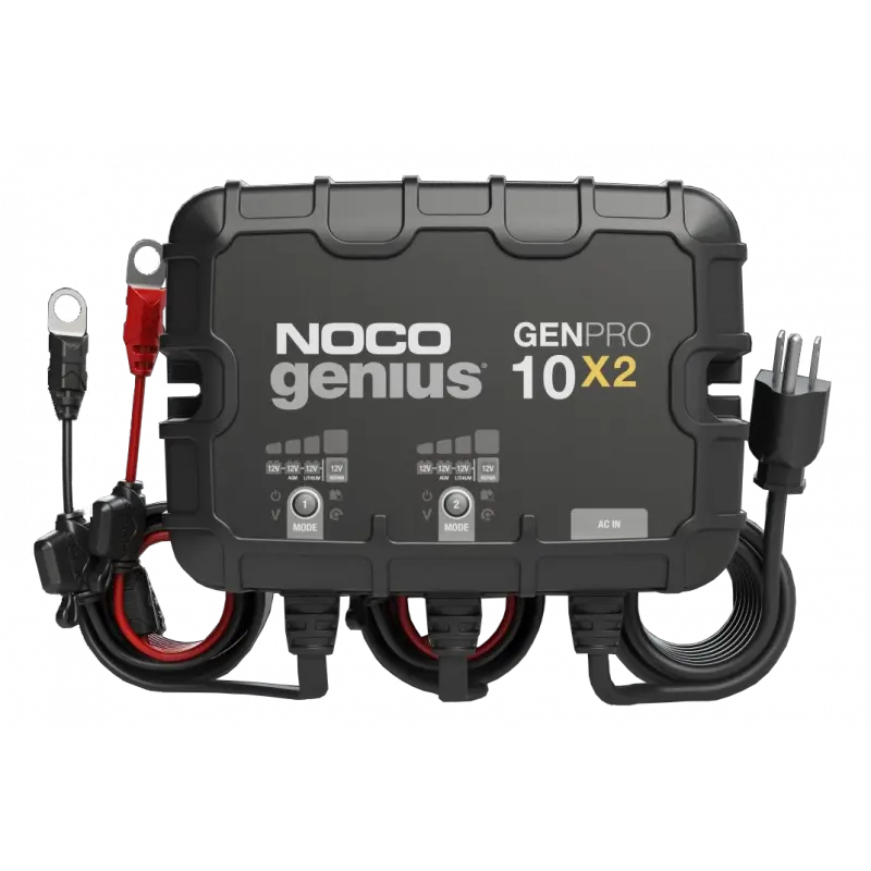 Cargador de baterias Marino NOCO de 2x10A con reparador de daños