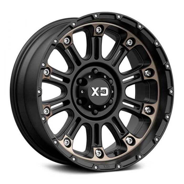 Rin 17x9 6x139 Hoss 2 XD829 Satin black w/ dark tint offset -12 XD Series