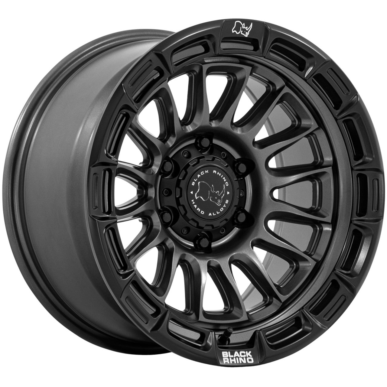 Rin 17x9 6x139 Rival Gris Mate con Negro offset +1 Black Rhino