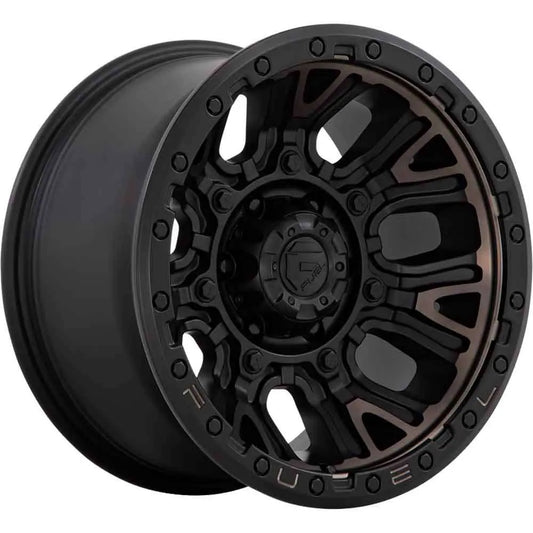 Rin 17x9 6x139/135 Traction Matte Black with DDT Offset -12 FUEL