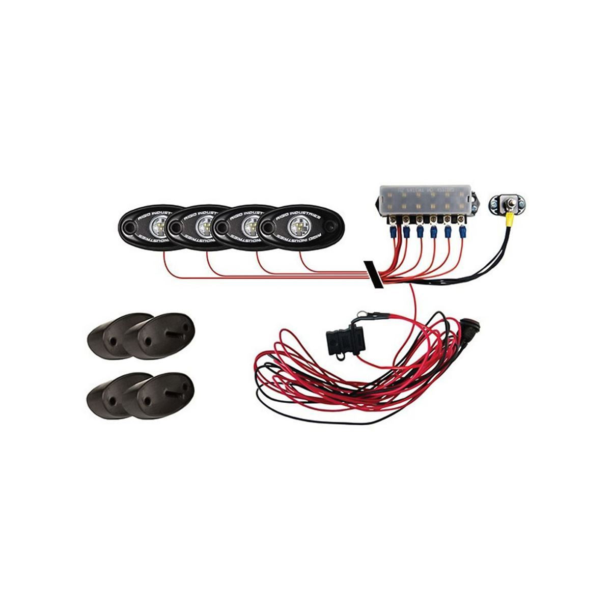 Rock Light Kit White (set 6) A-Series Con Kit de instalación