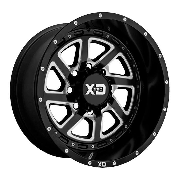 Rin 20x9 6x139 Recoil XD833 Black with Red Ring Offset 18 XD Series